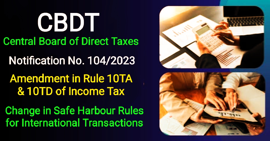 Cbdt Notification Amendment In Rule Ta Td Pertaining To